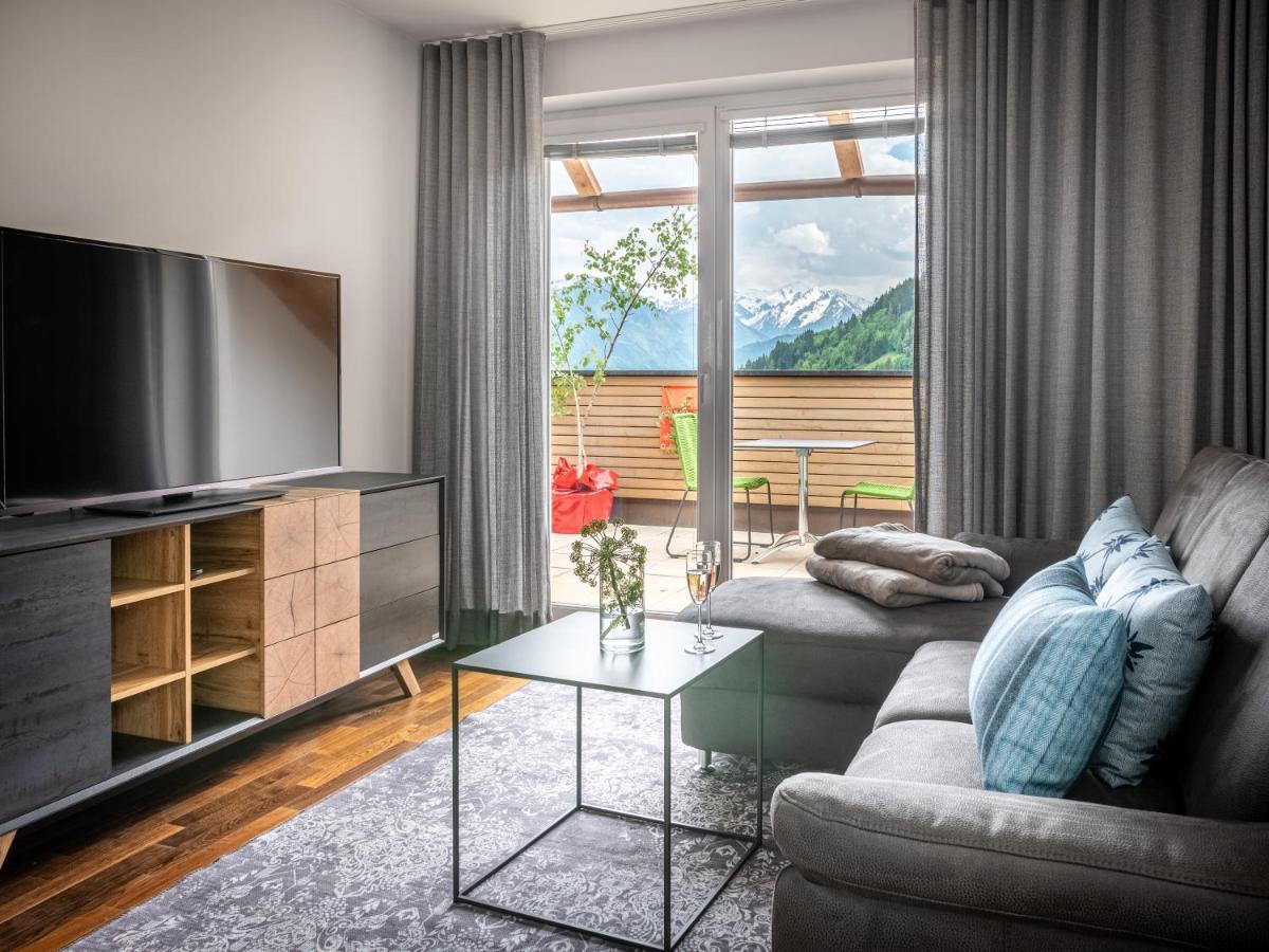 Der Sonnberg Alpinlodges - Apartments Mit Seeblick, Privater Sauna Und Self Check-In Целль-ам-Зеє Екстер'єр фото
